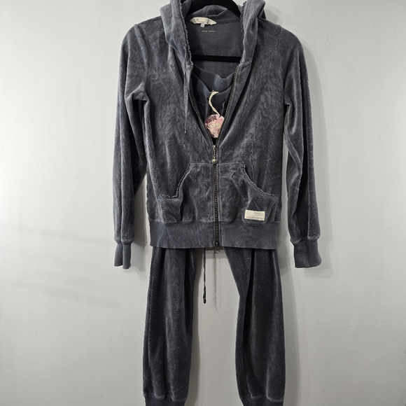 Anthropologie Other - Odd Molly Anthropologie Velvet Velour Recce And Pants Tracksuit Set RARE Size 6